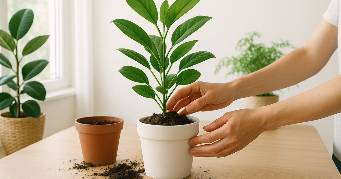 How to Repot a Houseplant (Step by Step) — healthy houseplant in a bright, calm home
