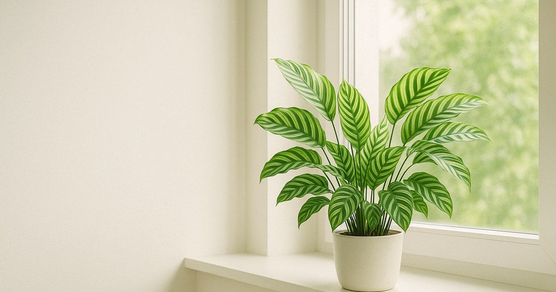 Why Your Calathea Leaves Are Curling (and How to Fix It) — healthy houseplant in a bright, calm home