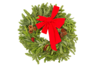 East meets West Decorated Wreath (Fraser, Noble, Cedar) - 22" – view 2